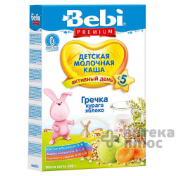 Каша Сухая Молочная Быстрорастворимая Для Детского Питания Гречка Курага Яблоко Беби Премиум