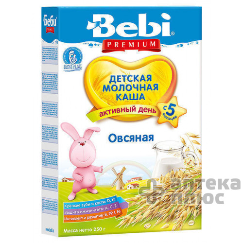 Беби Премиум Каша Молочная 250 г, овсяная