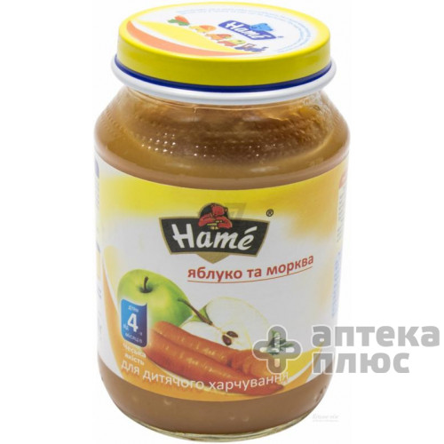 Хаме Пюре 190 г, яблоко, морковь