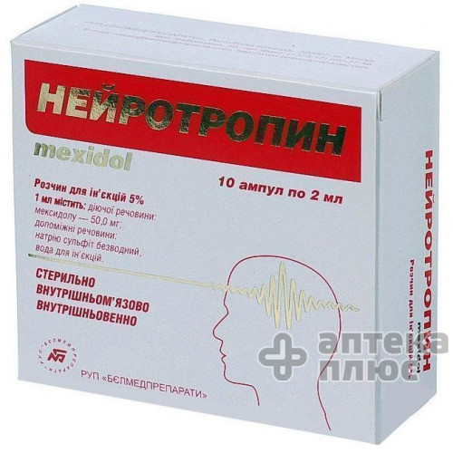 Нейротропин раствор для инъекций 5% ампулы 2 мл №10