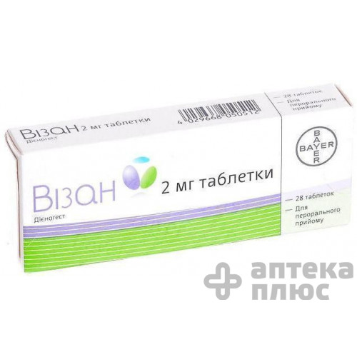Візан таблетки 2 мг №28