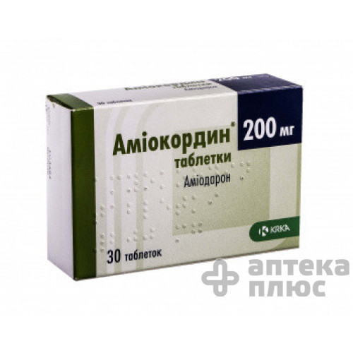 Амиокордин таблетки 200 мг №30
