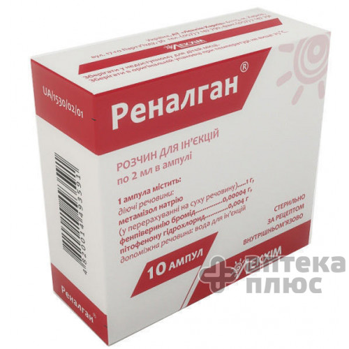 Реналган розчин для інєкцій ампули 2 мл №10
