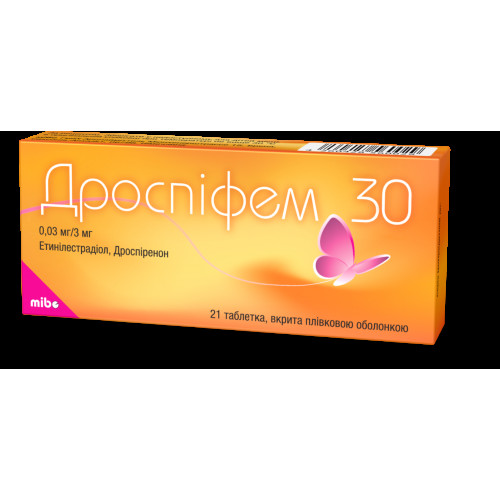 Дроспіфем таблетки в/о 0 №03 мг + 3 мг блістер