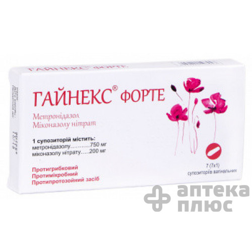 Гайнекс форте супозиторії вагін. №7