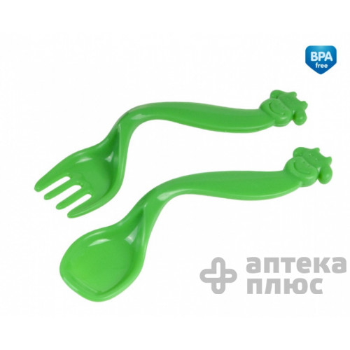 Посуда вилка + ложка изогнутые